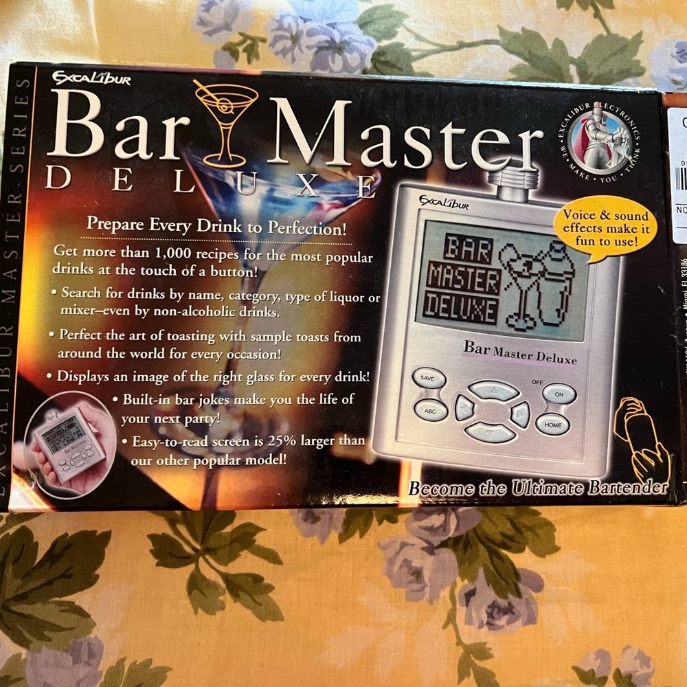 Electronic Bar Master Deluxe - 1,000 Drink Recipes